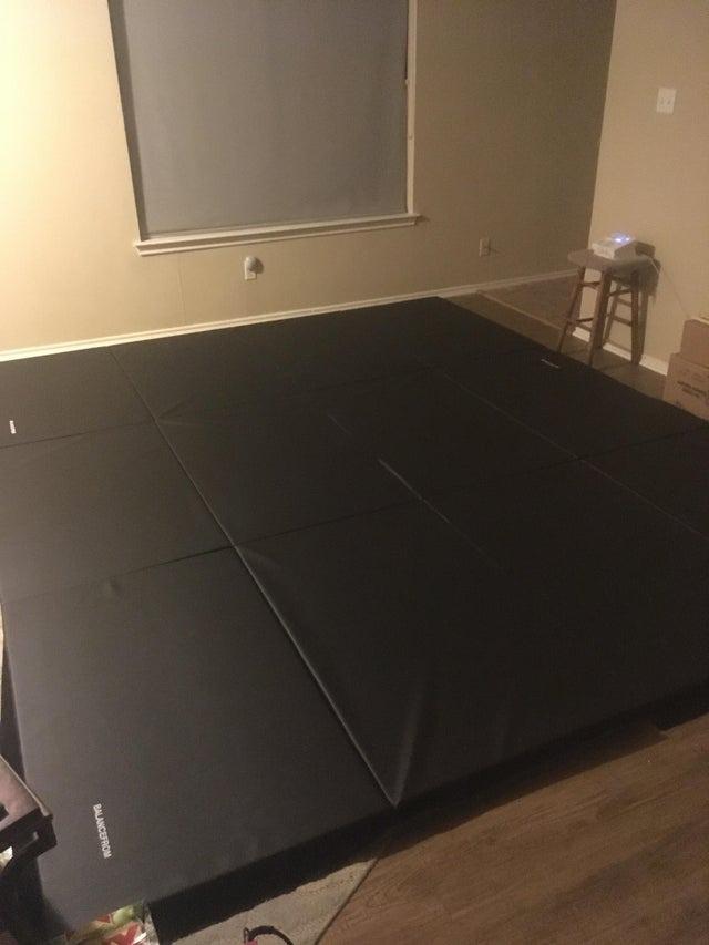 BalanceFrom 10x4 Feet 4-Panel Folding Gymnastics Mat - 2-Inch Thick Pad with Vinyl Surface and Carrying Handles customer photo 2