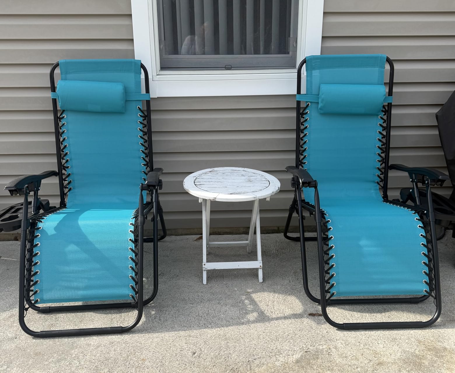 Best Choice Products Set of 2 Adjustable Steel Mesh Zero Gravity Lounge Chair Recliners w/Pillows and Cup Holder Trays - Gray customer photo 1
