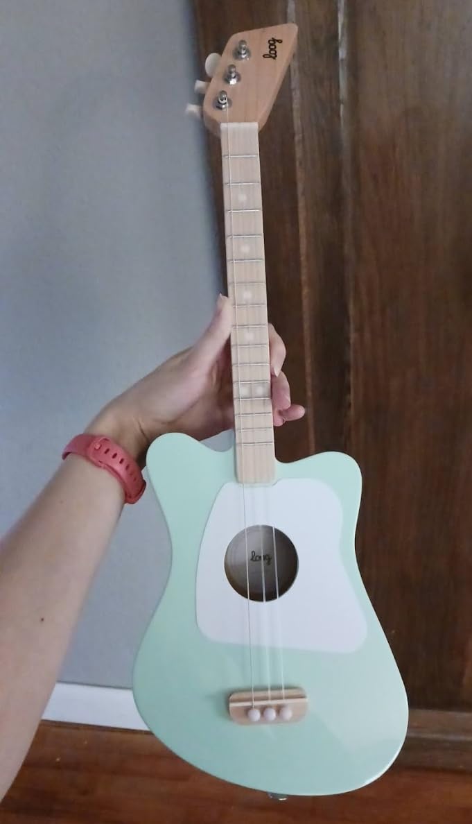 Loog Mini Acoustic Kids Guitar for Beginners 3-strings Ages 3+ Learning App and Lessons Included customer photo 1
