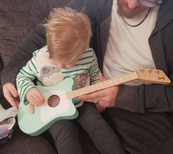 Loog Mini Acoustic Kids Guitar for Beginners 3-strings Ages 3+ Learning App and Lessons Included customer photo 2