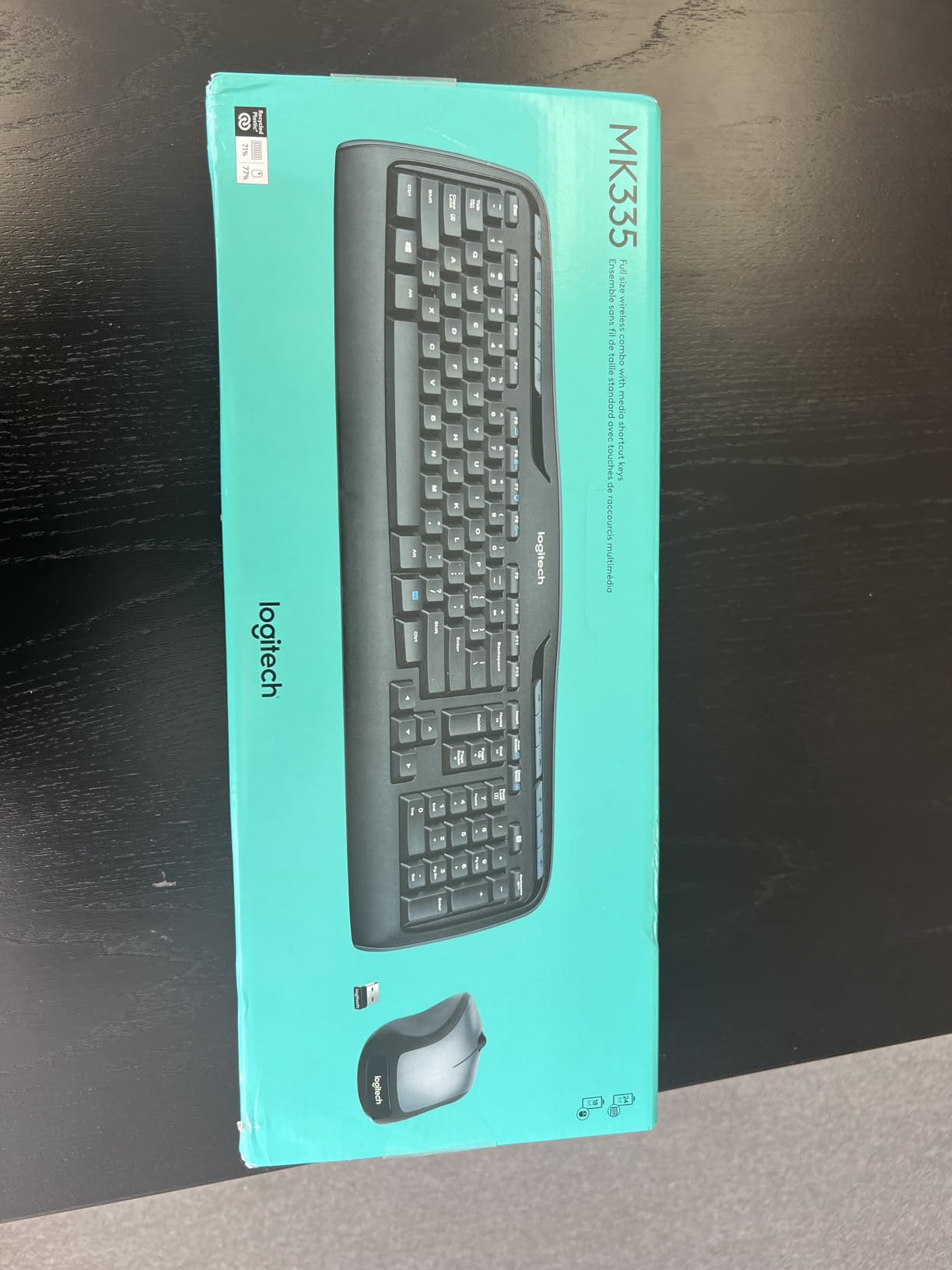 Logitech MK335 Quiet Wireless Keyboard and Mouse Combo - Black/Silver Keyboard and Mouse Combo Wireless, Ambidextrous customer photo 1
