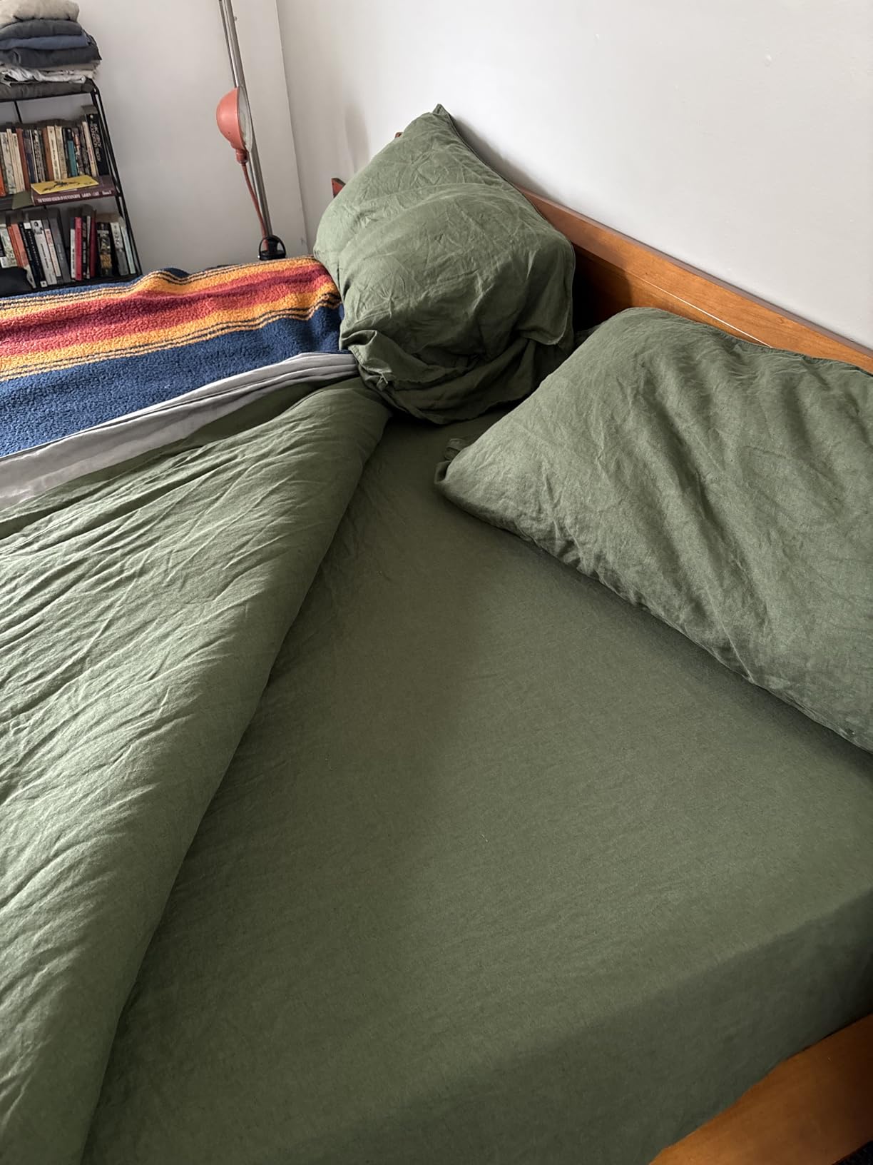 DAPU Pure Linen Sheets Set Queen Size, 100% French Linen from Normandy, Breathable and Durable for Hot Sleepers, 4 Pcs customer photo 2