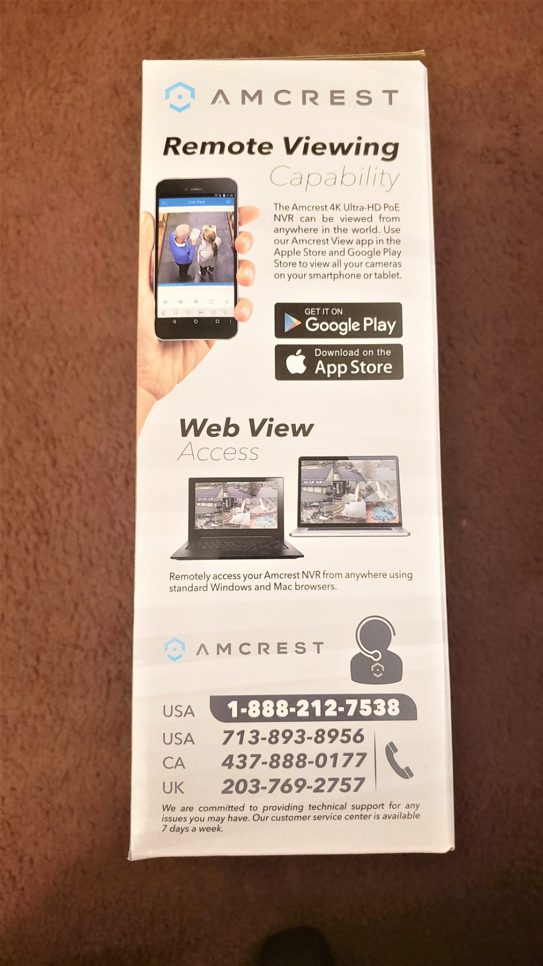Amcrest NV4108E-A2 4K 8CH POE NVR (1080p/3MP/4MP/5MP/8MP) POE Network Video Recorder - Supports up to 8 x 8MP/4K IP Cameras, 8-Channel Power Over Ethernet Supports up to 10TB HDD (Not Included) customer photo 2