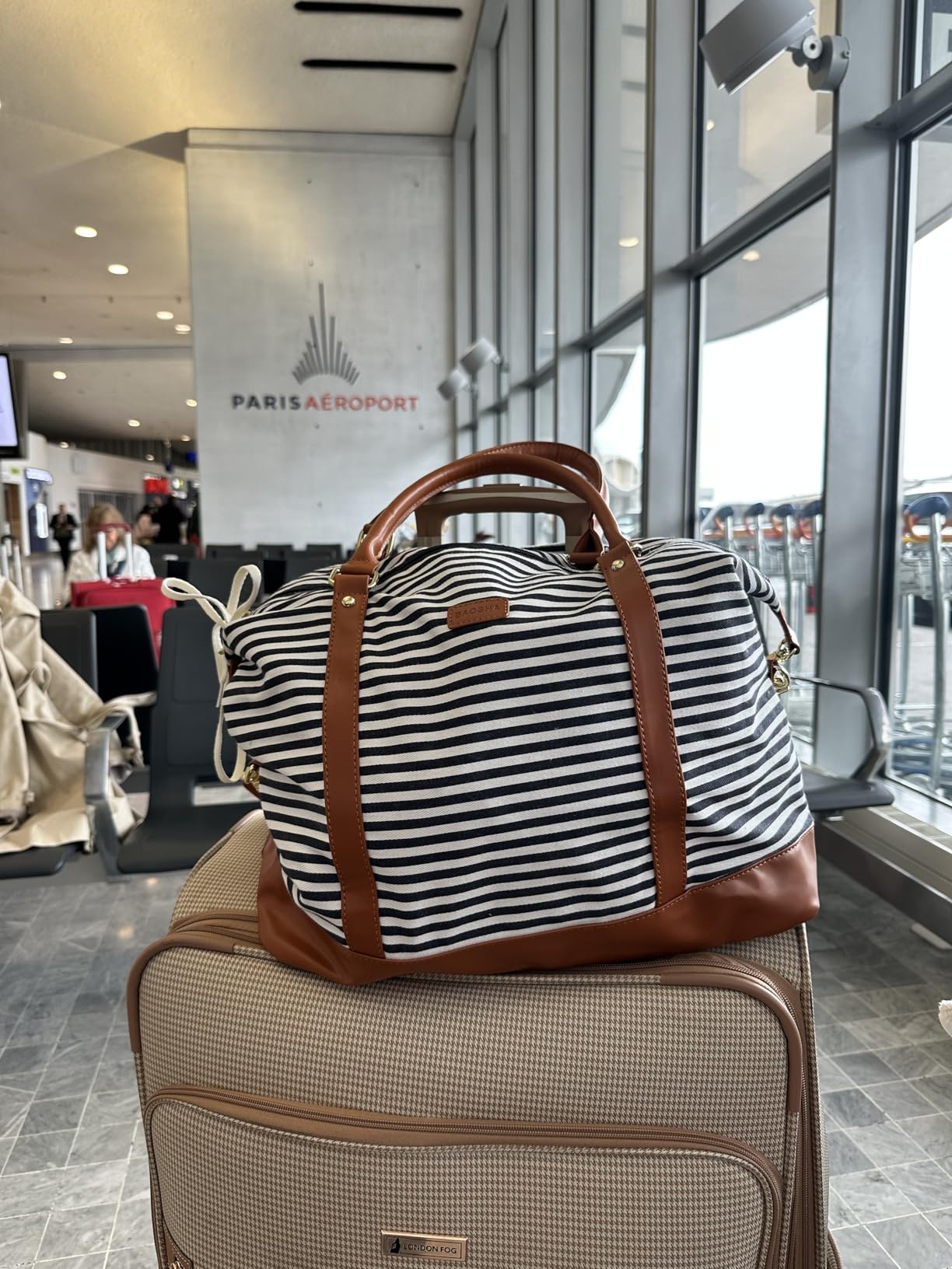 HB-28 Ladies Women Canvas Travel Weekender Bag Overnight Carry-on Duffel Tote Bag customer photo 2