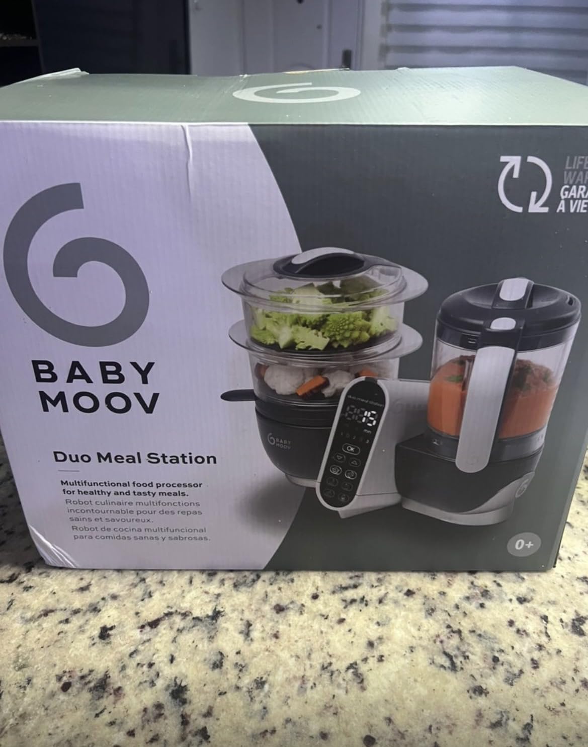 Babymoov Duo Meal Station Grey: Multi-Speed Baby Food Maker Steamer and Puree Blender, Baby Food Processor that warms & defrosts (Nutritionist Approved) customer photo 1