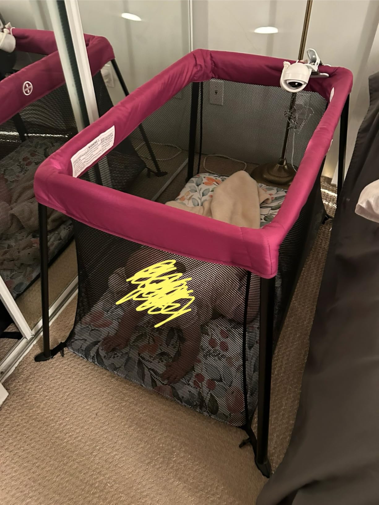 Dream On Me Travel Light Playard, Award Winning Lightweight Portable, Breathable Mesh Sides with Soft Comfortable Mattress, Easy Compact Fold Design with Travel Carry Bag - Purple customer photo 1