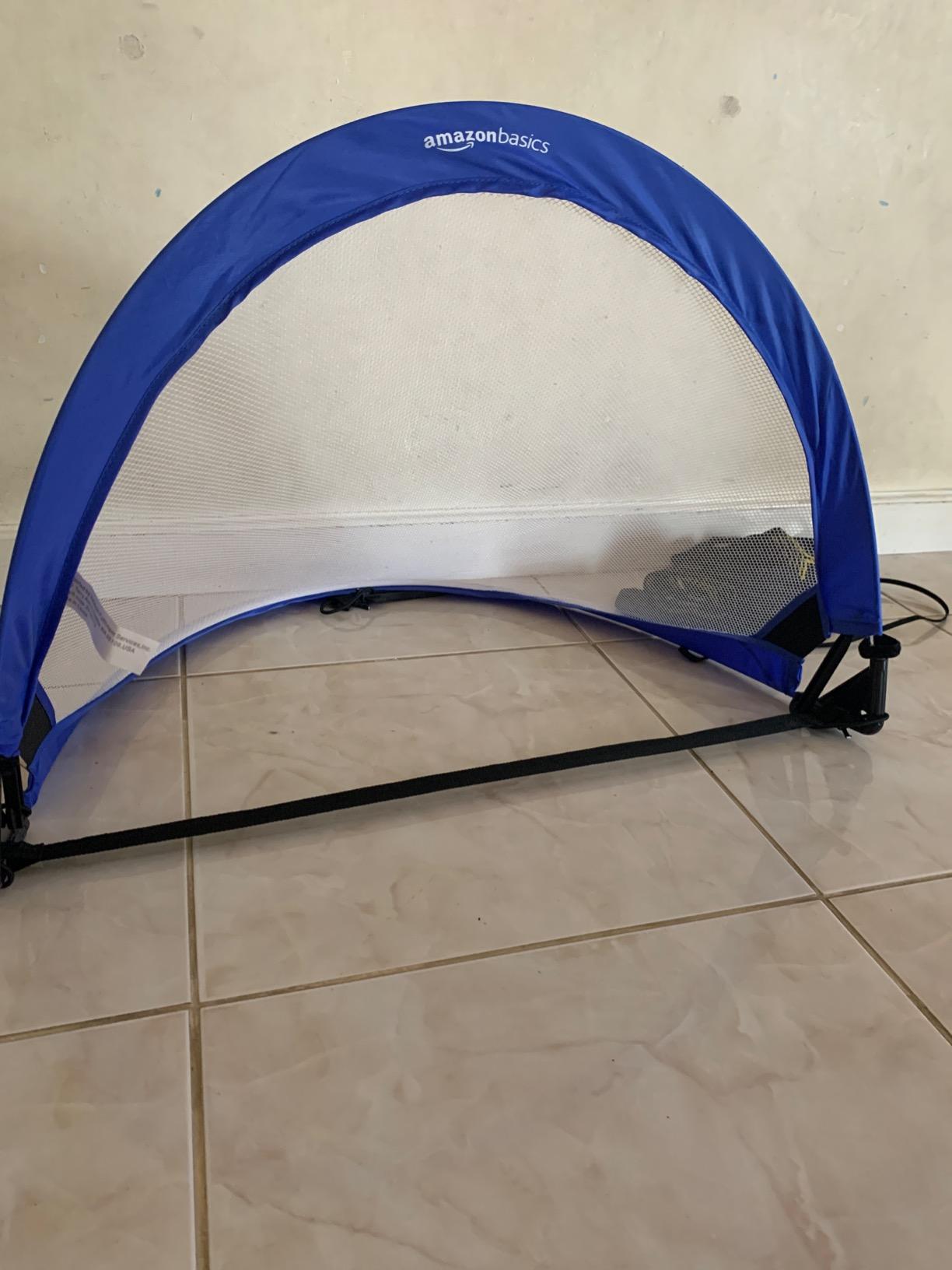 Amazon Basics Portable Pop Up Soccer Goal Set customer photo 2