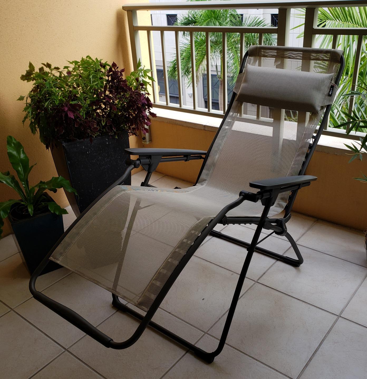 Lafuma Futura LFM3118 8548 Zero Gravity Outdoor Steel Framed Lawn Patio Recliner Folding Lounge Chair with Batyline Canvas, Seigle Grey customer photo 1
