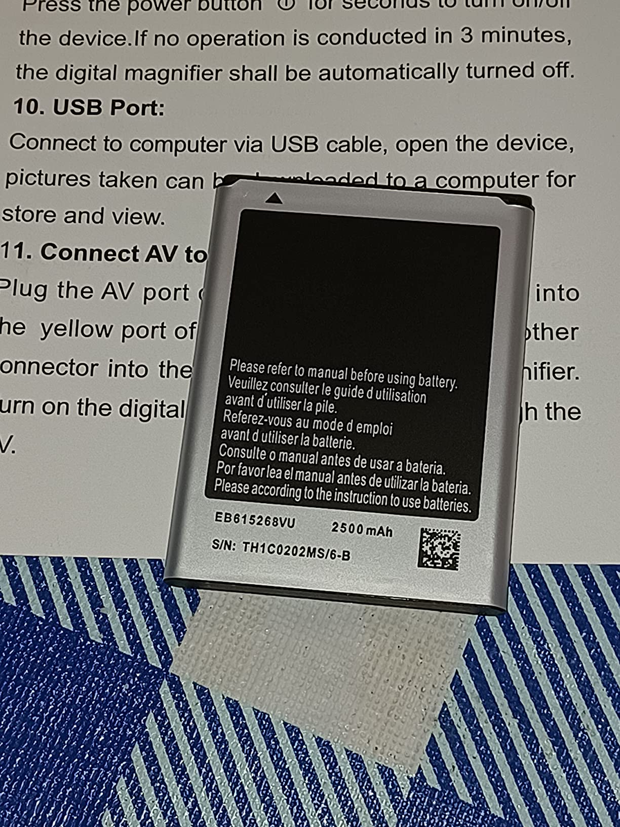 Koolertron Digital Video Magnifier, Handheld Portable Electronic Reading Aid Support AV Output to TV with 4X/8X/16X/32X Zoom Multiple 17 Kinds Color Mode, etc (5 inch, Black) customer photo 2