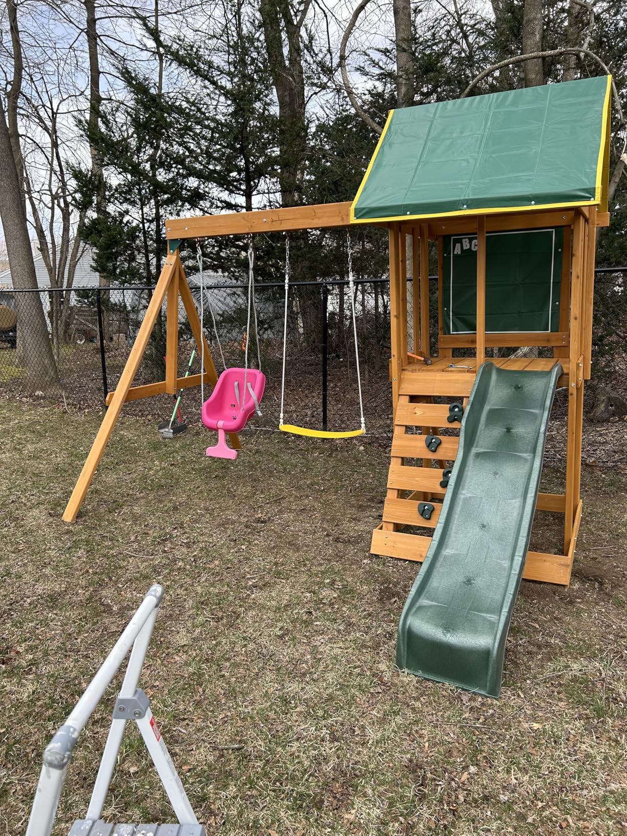 KidKraft Appleton Wooden Swing Set, (Amazon Exclusive) customer photo 1