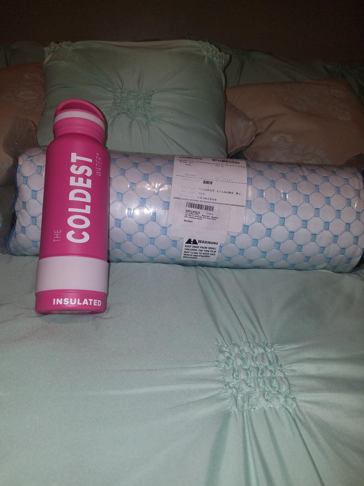 The Coldest Pillow - Adjustable Fill, Washable Cover, and Best for Breathable Cool While Sleeping - Premium (Queen) customer photo 1