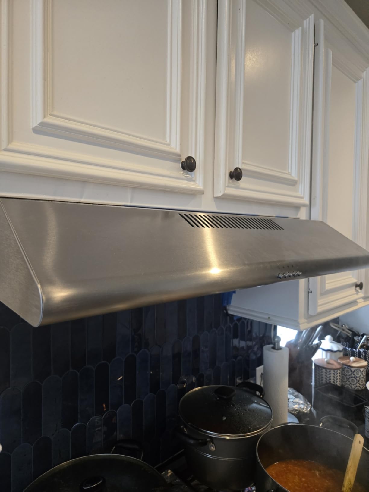 COSMO COS-5MU36 36 in. Delta Collection Ducted Under Cabinet Range Hood, Button Controls, Reusable Filters, LED Lights, Stainless Steel customer photo 2