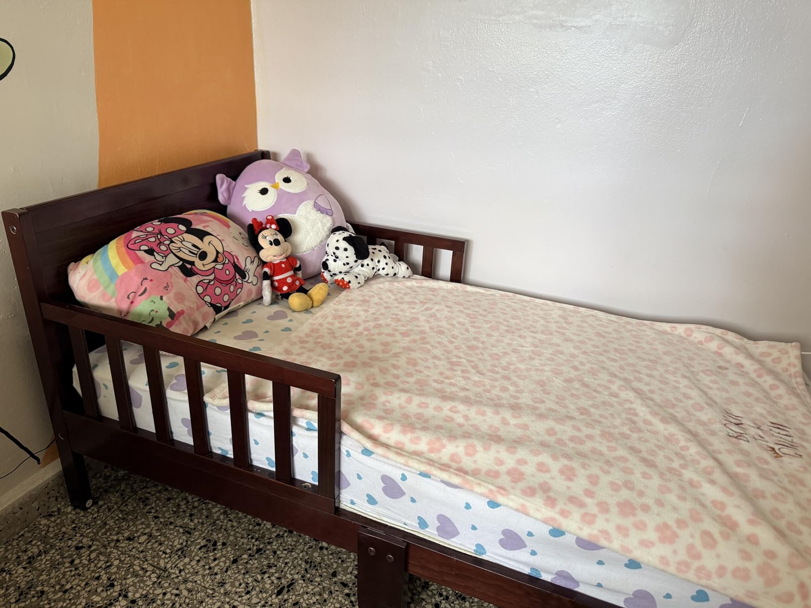 Dream On Me Brookside Toddler Bed, Low Floor Wooden Bed, Side Safety Bed Rails, GREENGUARD Gold & BSA Certified, Non-Toxic Paint Finish, New Zealand Pinewood, Up to 50 lbs - Pebble Grey customer photo 2