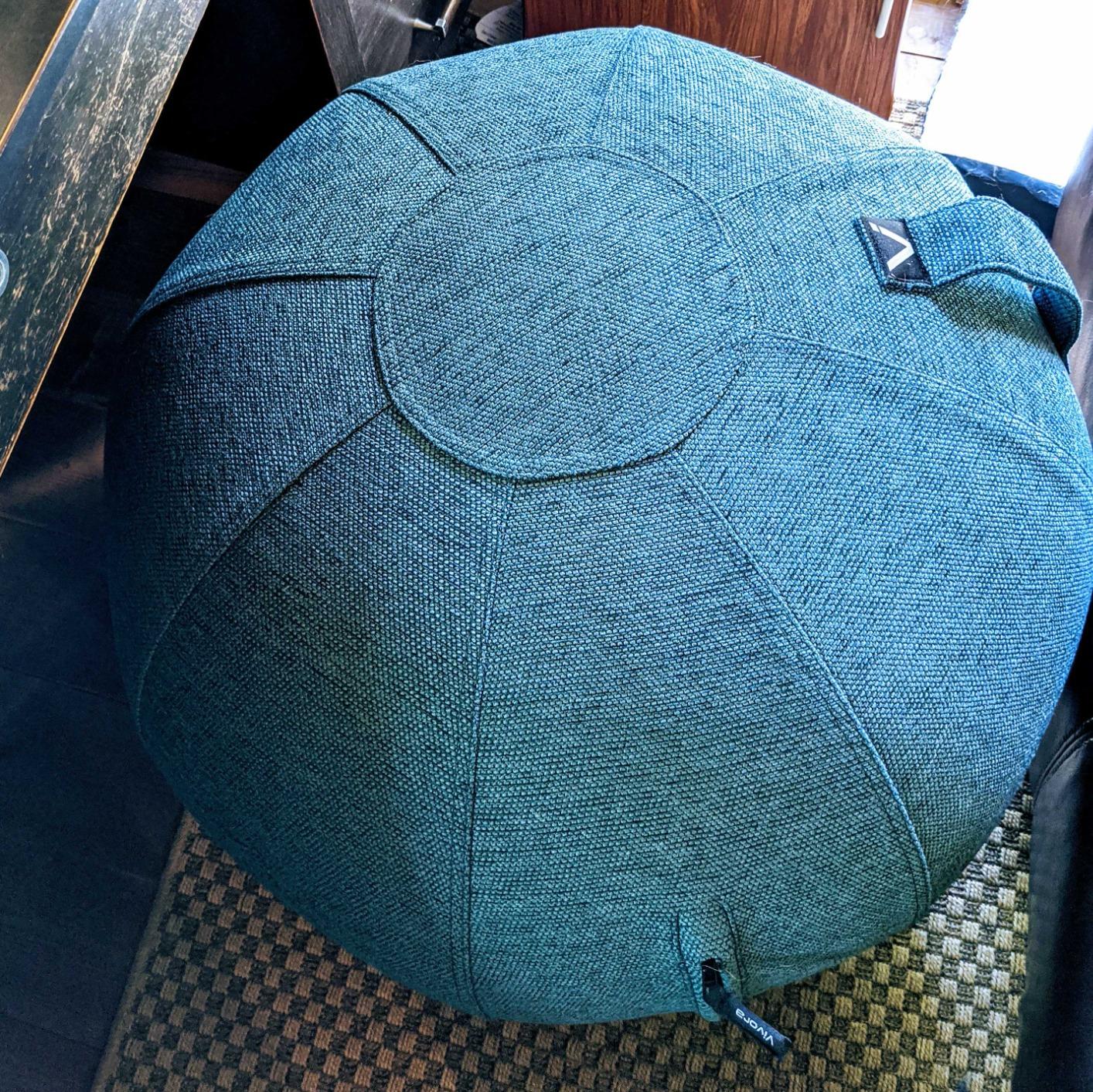 Vivora Luno - Sitting Ball Chair for Office and Home, Lightweight Self-Standing Ergonomic Posture Activating Exercise Ball Solution with Handle & Cover, Classroom & Yoga, Standard customer photo 1