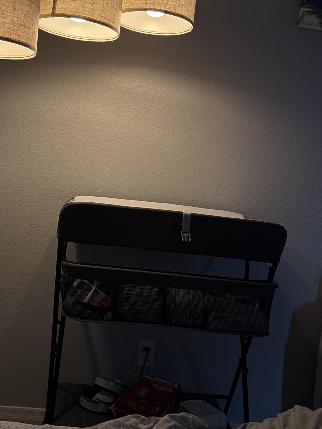 Costzon Changing Table, Portable Baby Changing Table Foldable Diaper Changing Station with Safety Belt, Large Storage Rack & Shelf, Nursery Organizer for Newborn Infant (Black) customer photo 1