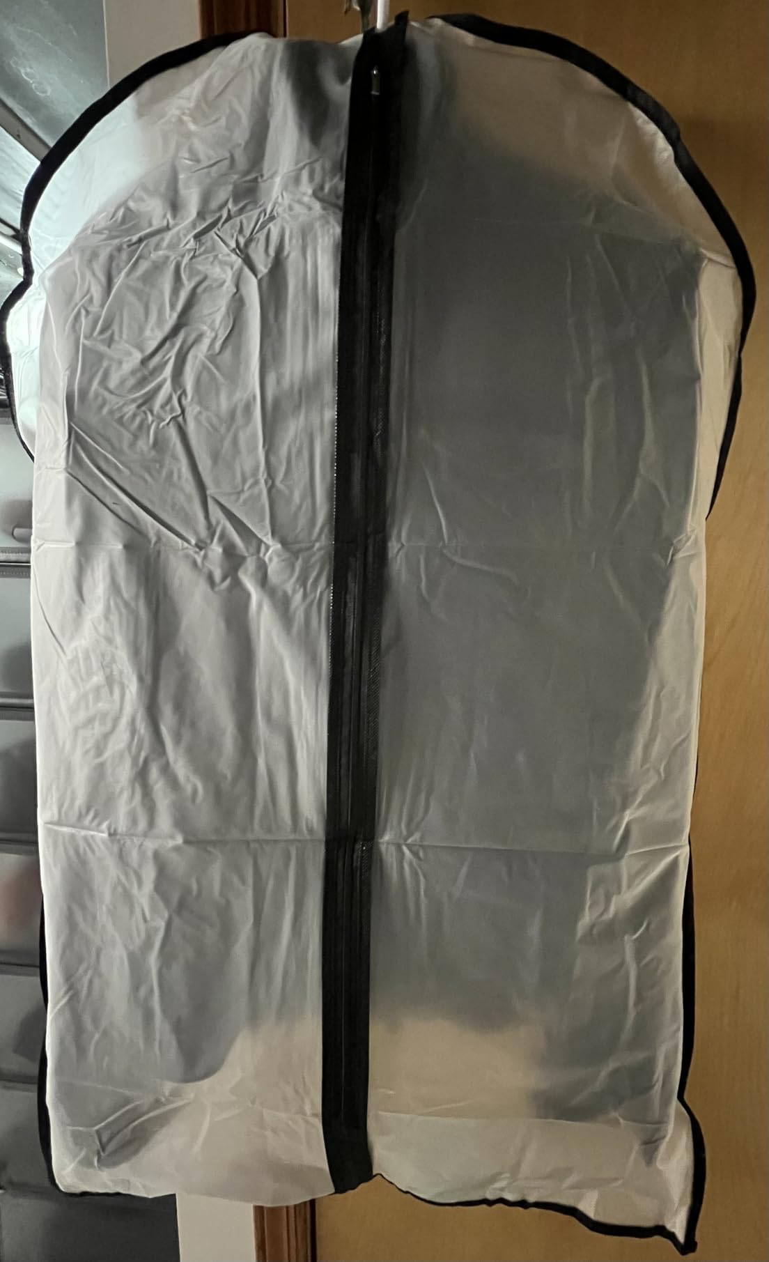 HomeClean Garment Bag (Set of 6) Plastic Garment Bags with Zipper Hanging Clothes Cover Dress Bag for Suits, Coats Closet (24'' x 40'', Black) customer photo 2