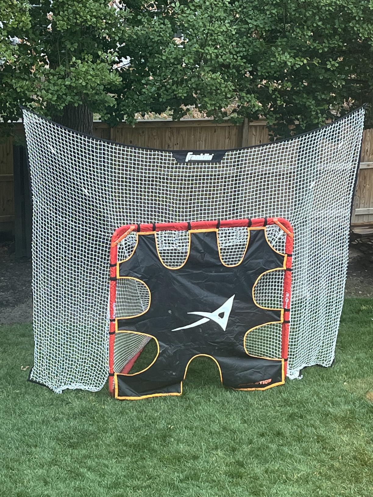 Franklin Sports Fibertech Lacrosse Goal Backstop - 12' x 9' customer photo 2