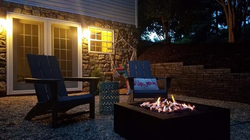POLYWOOD Modern Adirondack Chair - All-Weather Outdoor Lawn Adirondack Chairs - HDPE, Fade-Resistant & Durable Outdoor Furniture - For Patio, Deck & Fire Pit Chairs - Grey customer photo 1