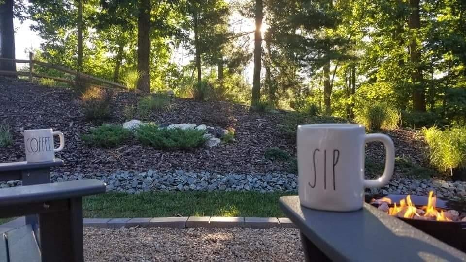 POLYWOOD Modern Adirondack Chair - All-Weather Outdoor Lawn Adirondack Chairs - HDPE, Fade-Resistant & Durable Outdoor Furniture - For Patio, Deck & Fire Pit Chairs - Grey customer photo 2