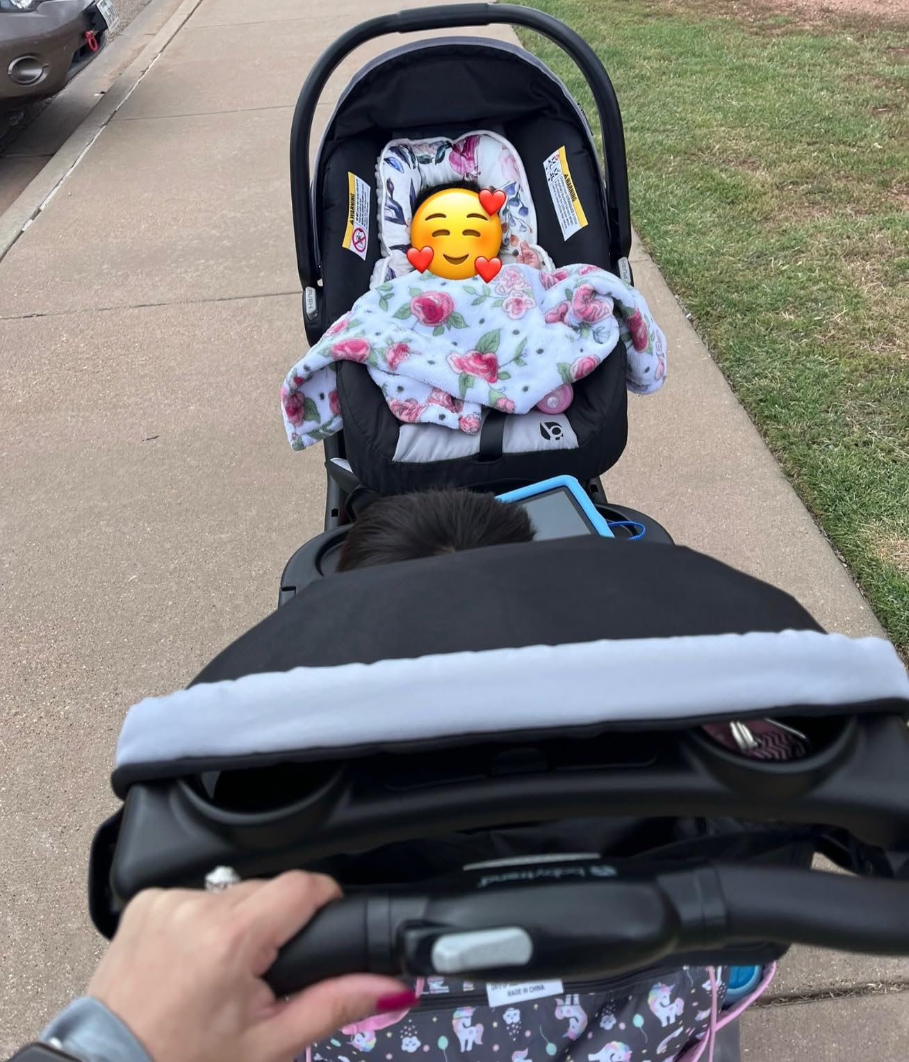 Baby Trend Infant and Toddler Double Stroller & 2 Car Seat Combo, 3 Pc Set, Stormy - Portable and Lightweight Stroller Duo and Car Seat Travel System Tandem customer photo 2