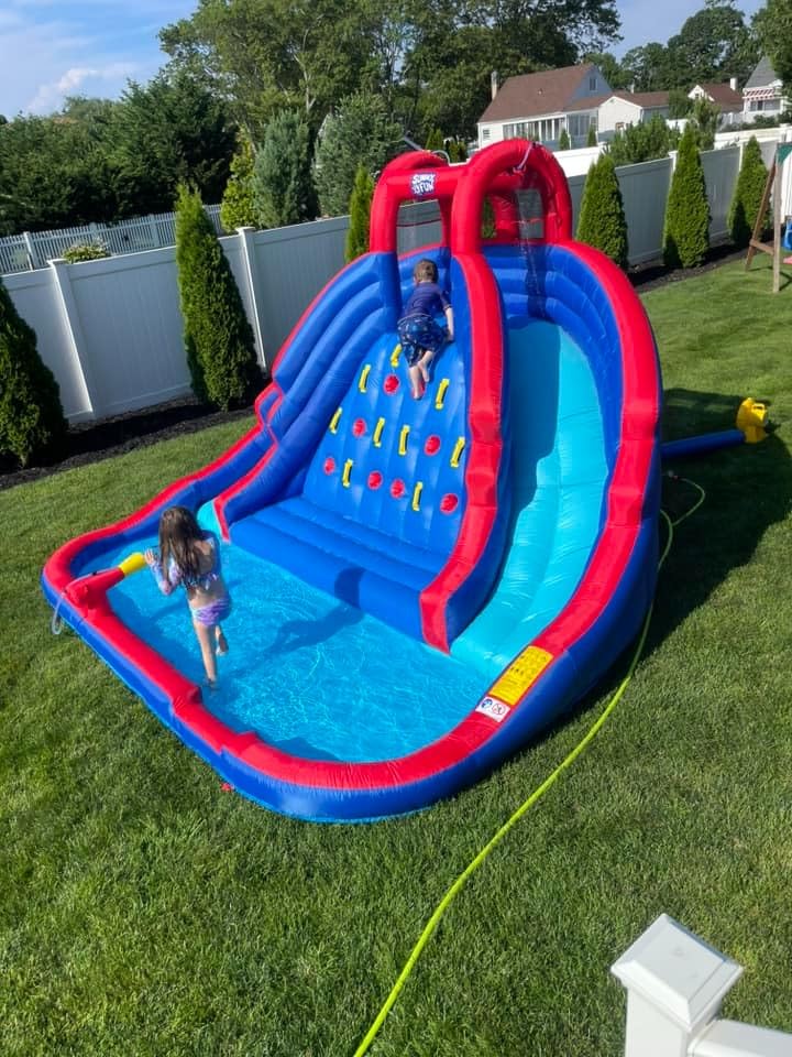 Sunny & Fun Ultra Climber Inflatable Water Slide Park - Heavy-Duty for Outdoor Fun - Climbing Wall, Two Slides & Splash Pool - Easy to Set Up & Inflate with Included Air Pump & Carrying Case customer photo 1