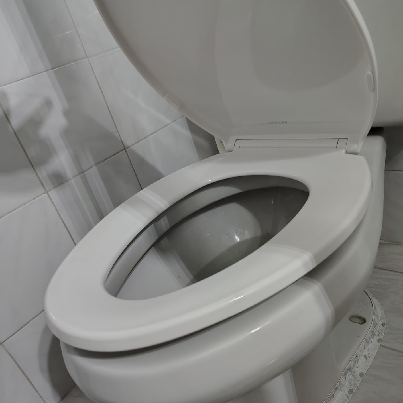 KOHLER 20110-0 Brevia, Slow Close Toilet Seat, Elongated Toilet Seat, Grip-Tight Bumpers Quick-Attach Hardware, White customer photo 2