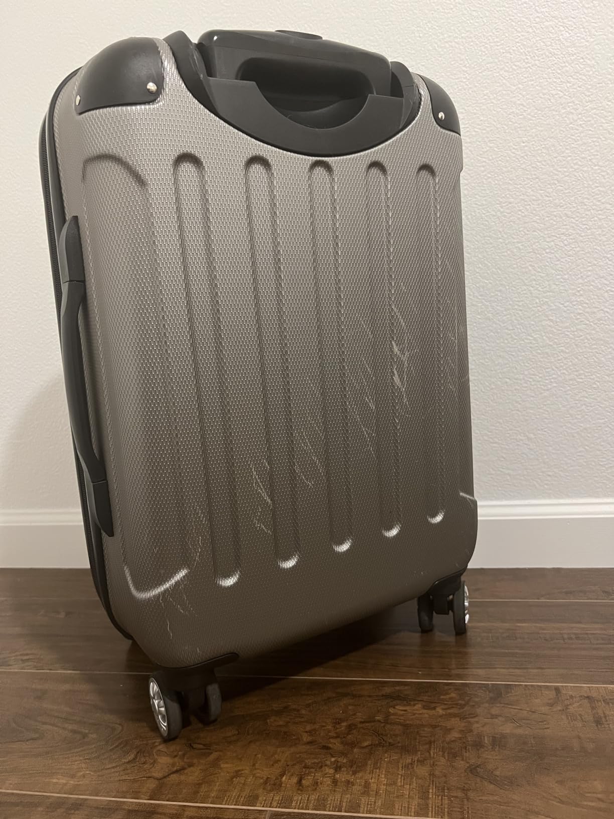 Rockland London Hardside Spinner Wheel Luggage, Magenta, Carry-On 20-Inch customer photo 2