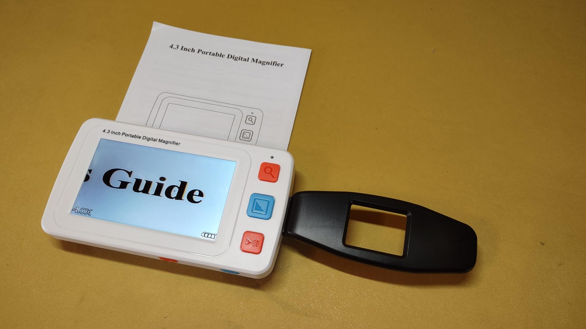 Eyoyo Portable Digital Magnifier Electronic Reading Aid 5.0 inch w/Foldable Handle for Low Vision Color Blindness 4X-32X Times Zoom 17 Color Modes 5 Levels for Brightness customer photo 5