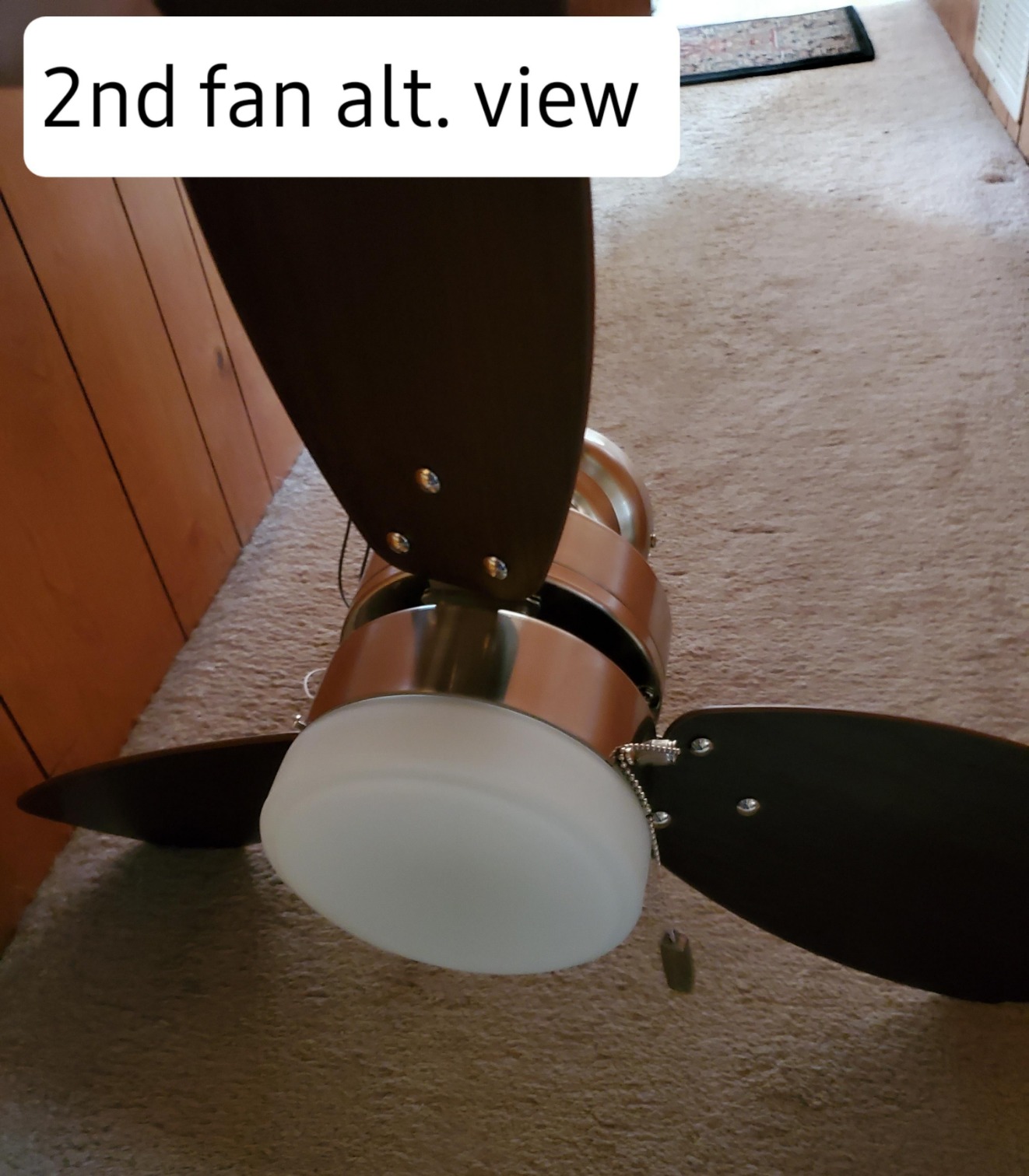 Honeywell Ceiling Fans Ocean Breeze Modern 30 Inch Ceiling Fan with Light, Pull Chain LED Indoor Fan with 3 Blades, White and Brown Maple Blade Finish Options, White (50600-01) customer photo 2