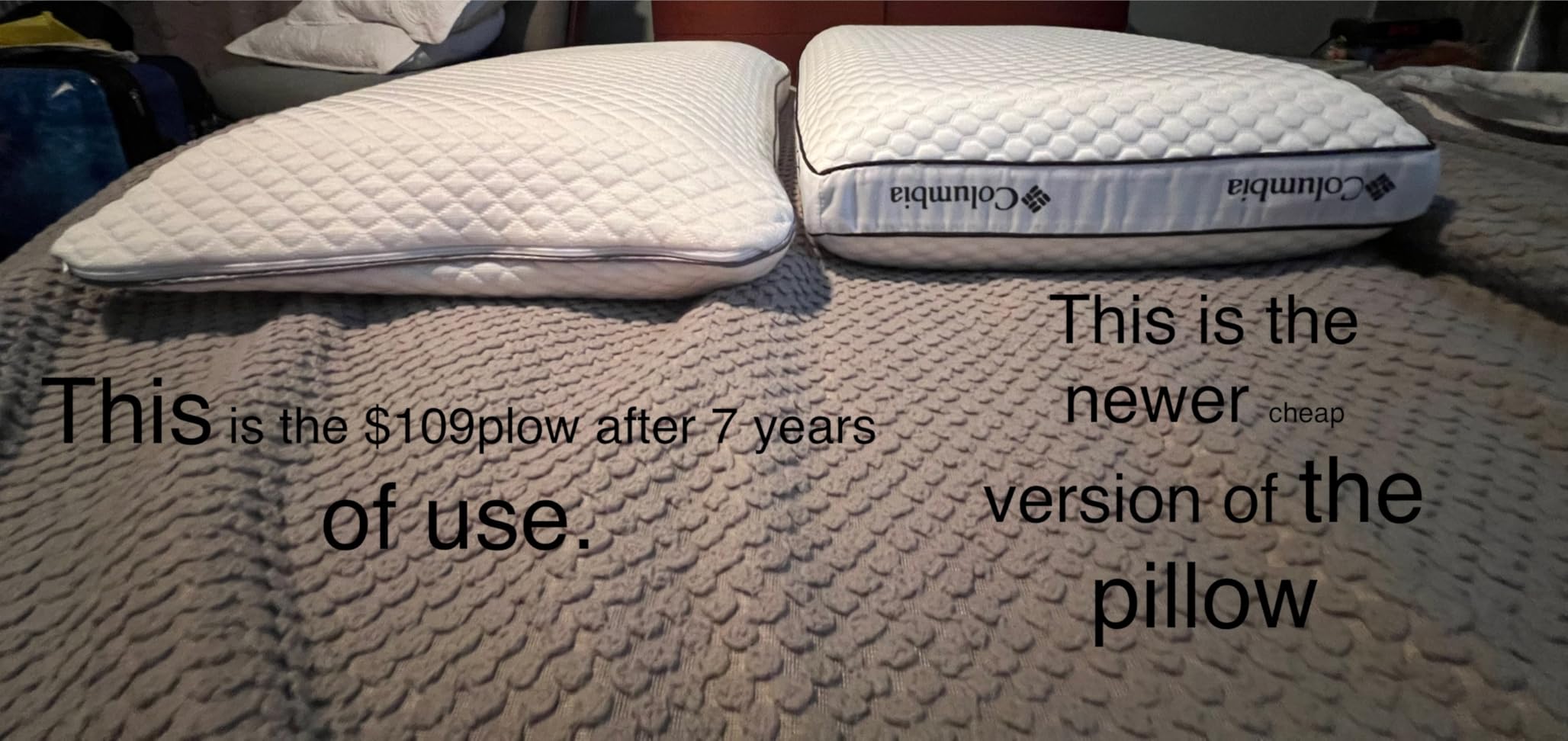 Columbia Cooling Gel Memory Foam Pillow - Comfortable and Supportive with Cooling & Breathable Features - Removable Washable Cover, Queen customer photo 1