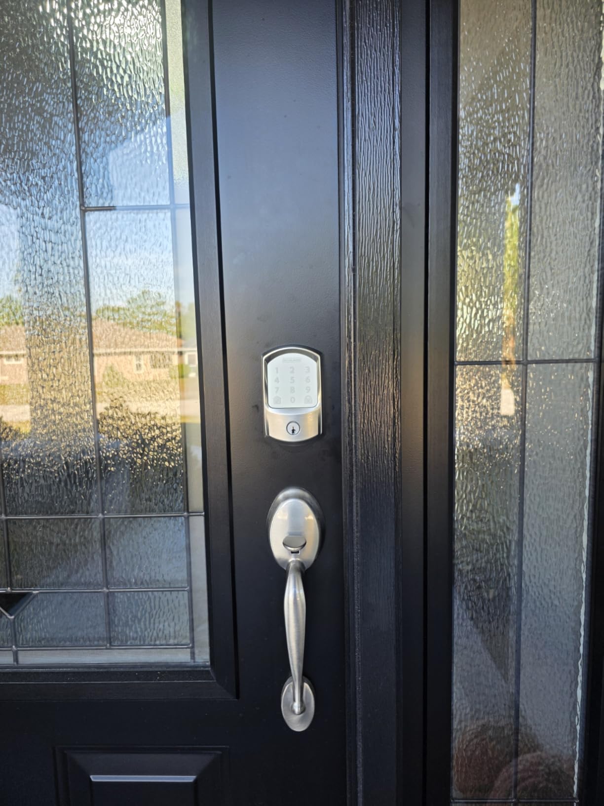 Schlage Encode Smart Wi-Fi Deadbolt Lock with Touchscreen Keypad, Keyless Front Door Entry, App Control, Alexa, Google Home and Airbnb Compatible, Satin Nickel, BE489WB CAM 619 customer photo 2