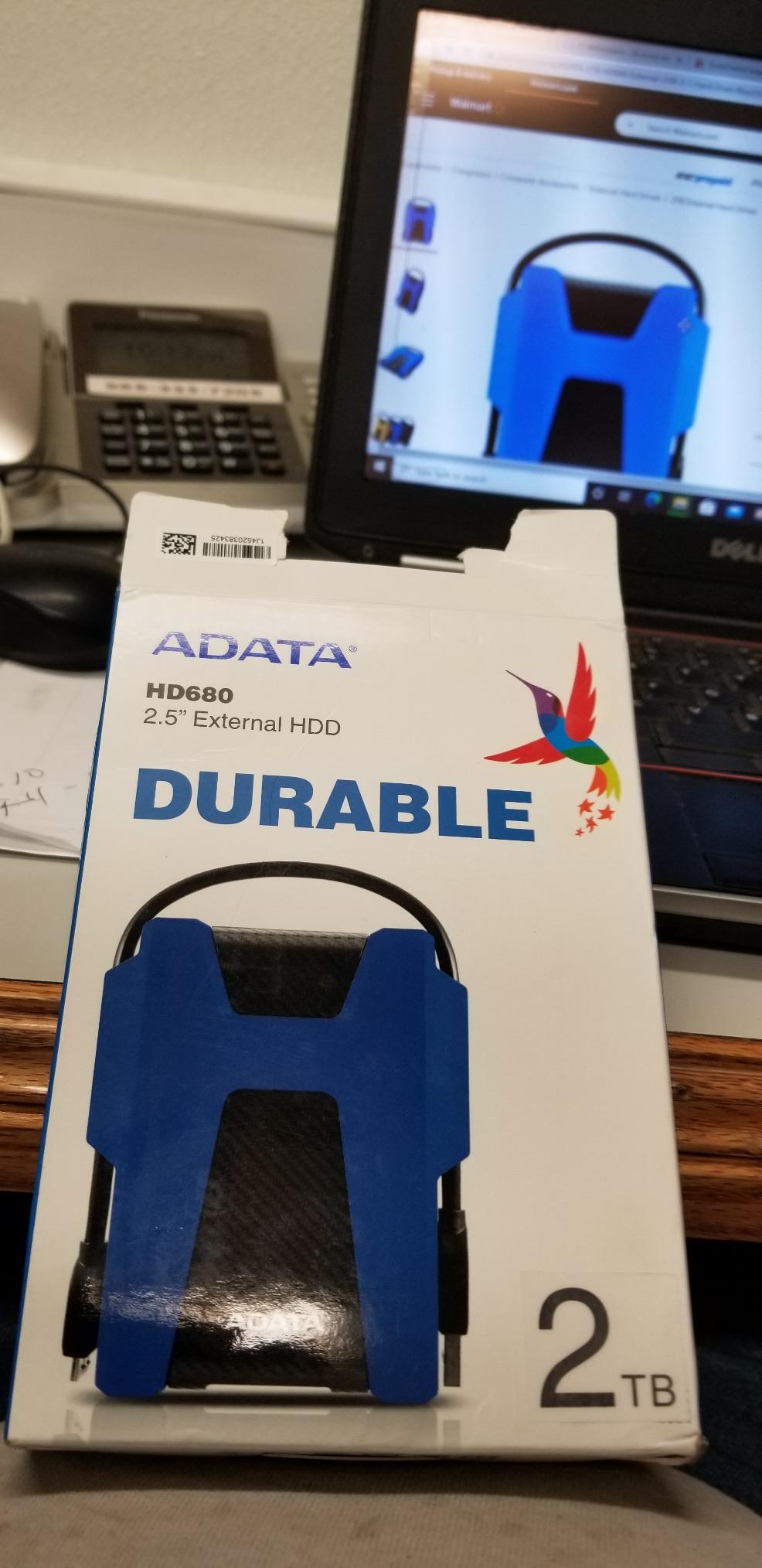 ADATA HD680 1TB Military-Grade Shock-Proof External Portable Hard Drive Blue customer photo 2