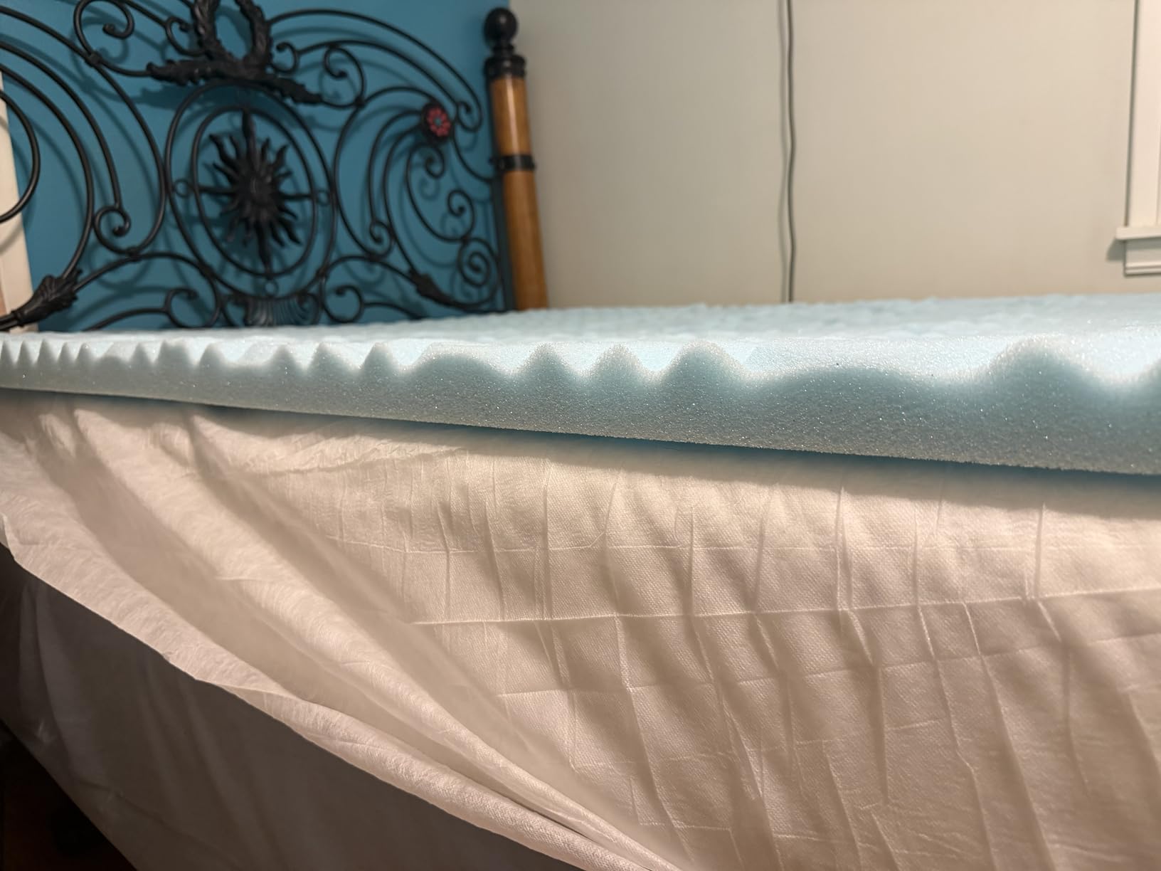 LUCID 2 Inch Gel Memory Foam Mattress Topper, Full size - 5 Zones - Cooling Gel Infusion - CertiPur Certified Foam customer photo 2
