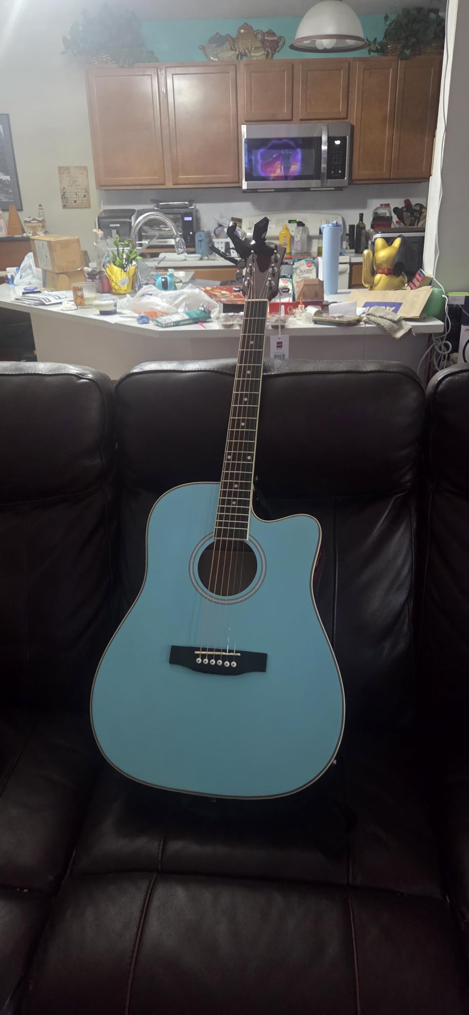Best Choice Products Beginner Acoustic Electric Guitar Starter Set w/ 41in, All Wood Cutaway Design, Gig Bag, Strap, Picks customer photo 1