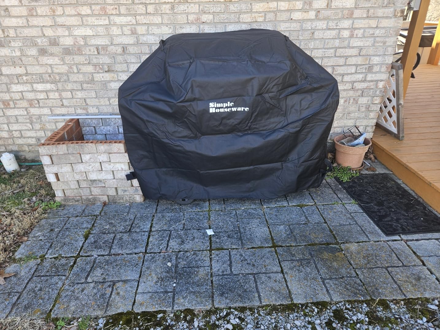 Simple Houseware 72 in. Heavy-Duty BBQ Gas Grill Cover, 600D Polyester Waterproof, Weather-Resistant customer photo 1