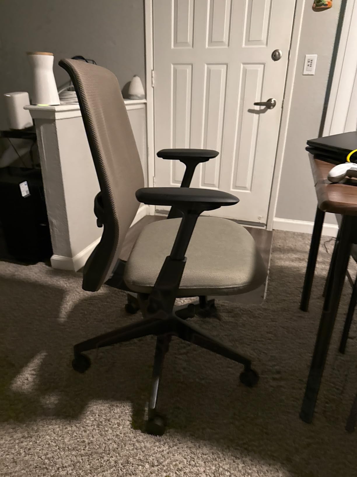 Haworth Soji Office Chair with Ergonomic Adjustments and Lumbar Support, Adjustable Desk Computer Chair with Flexible Mesh Back for Home Office Furniture, Carbon customer photo 1