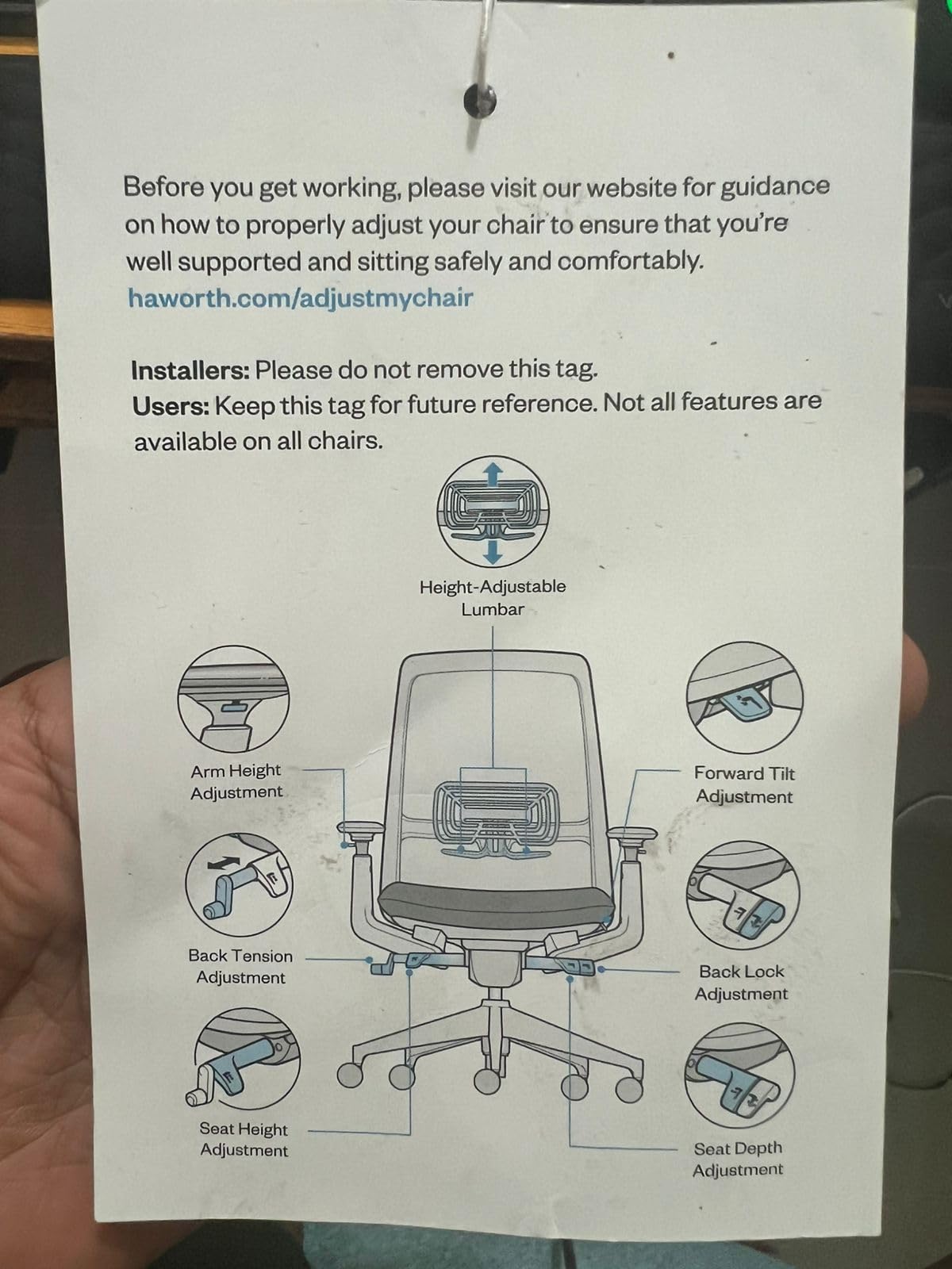 Haworth Soji Office Chair with Ergonomic Adjustments and Lumbar Support, Adjustable Desk Computer Chair with Flexible Mesh Back for Home Office Furniture, Carbon customer photo 2