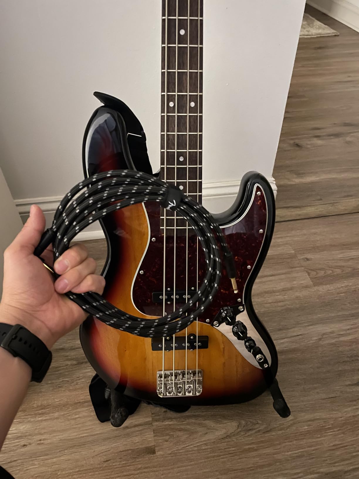Fender Deluxe Series Instrument Cable 10 Feet Straight-Angle, Tweed customer photo 1