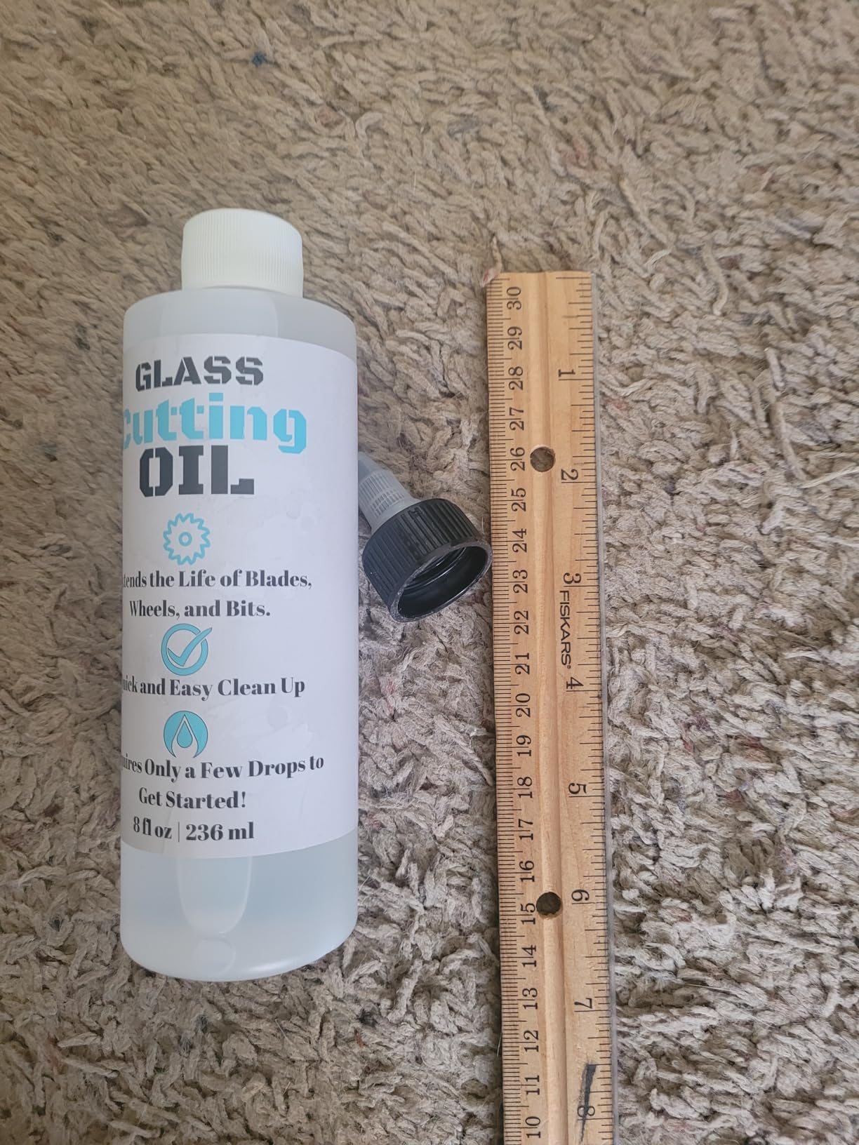 Premium Glass Cutting Oil (8 oz) Specially Formulated for Use with Any Glass Cutter Tool customer photo 1