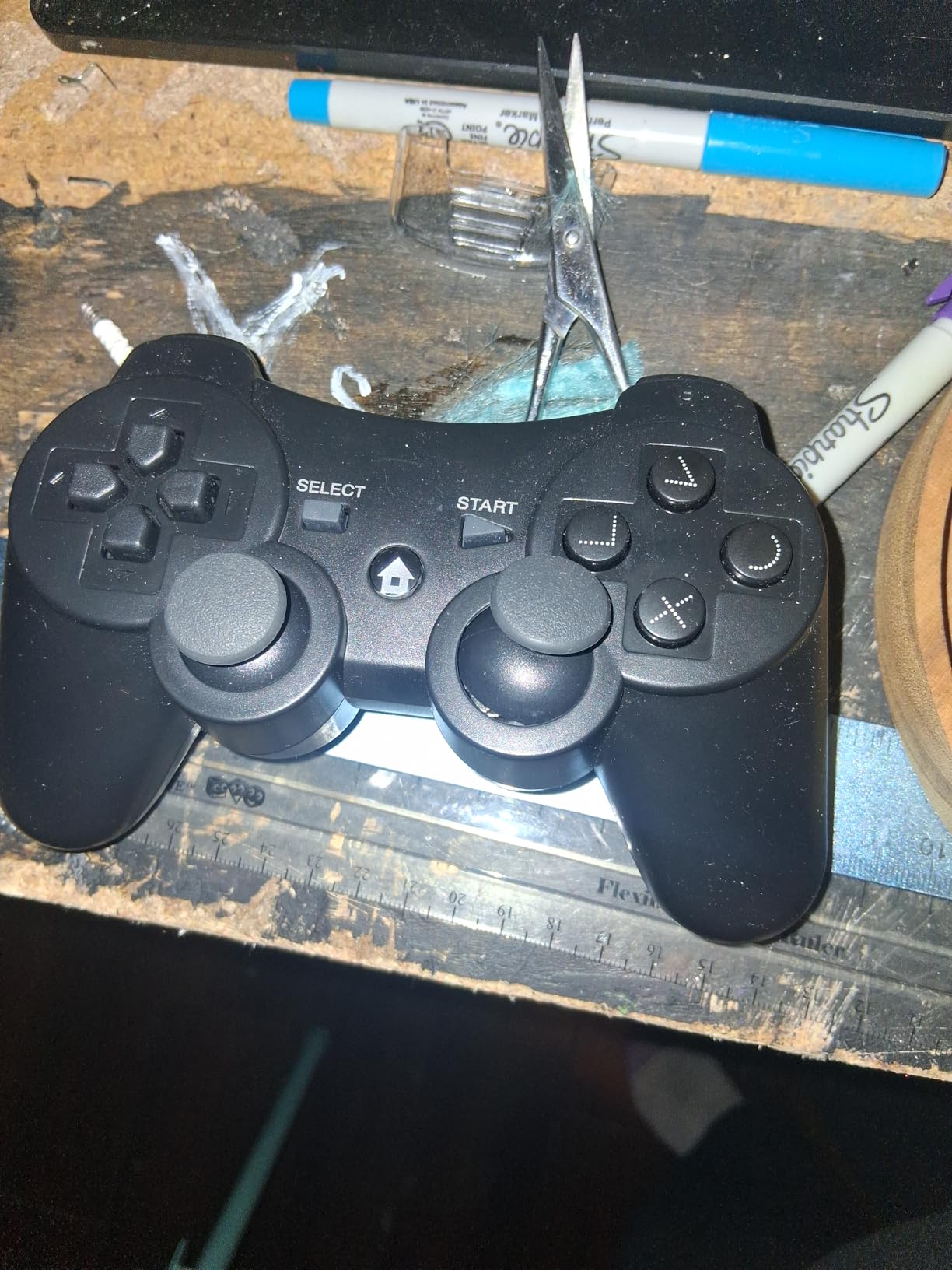 Diswoe Controller for PS-3, Wireless Bluetooth Controller Gamepad Joystick, Double Vibrating Controller for PlayStation 3 with Charger Cable Cord customer photo 1