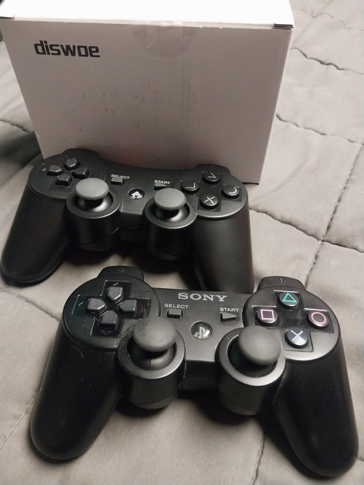 Diswoe Controller for PS-3, Wireless Bluetooth Controller Gamepad Joystick, Double Vibrating Controller for PlayStation 3 with Charger Cable Cord customer photo 2