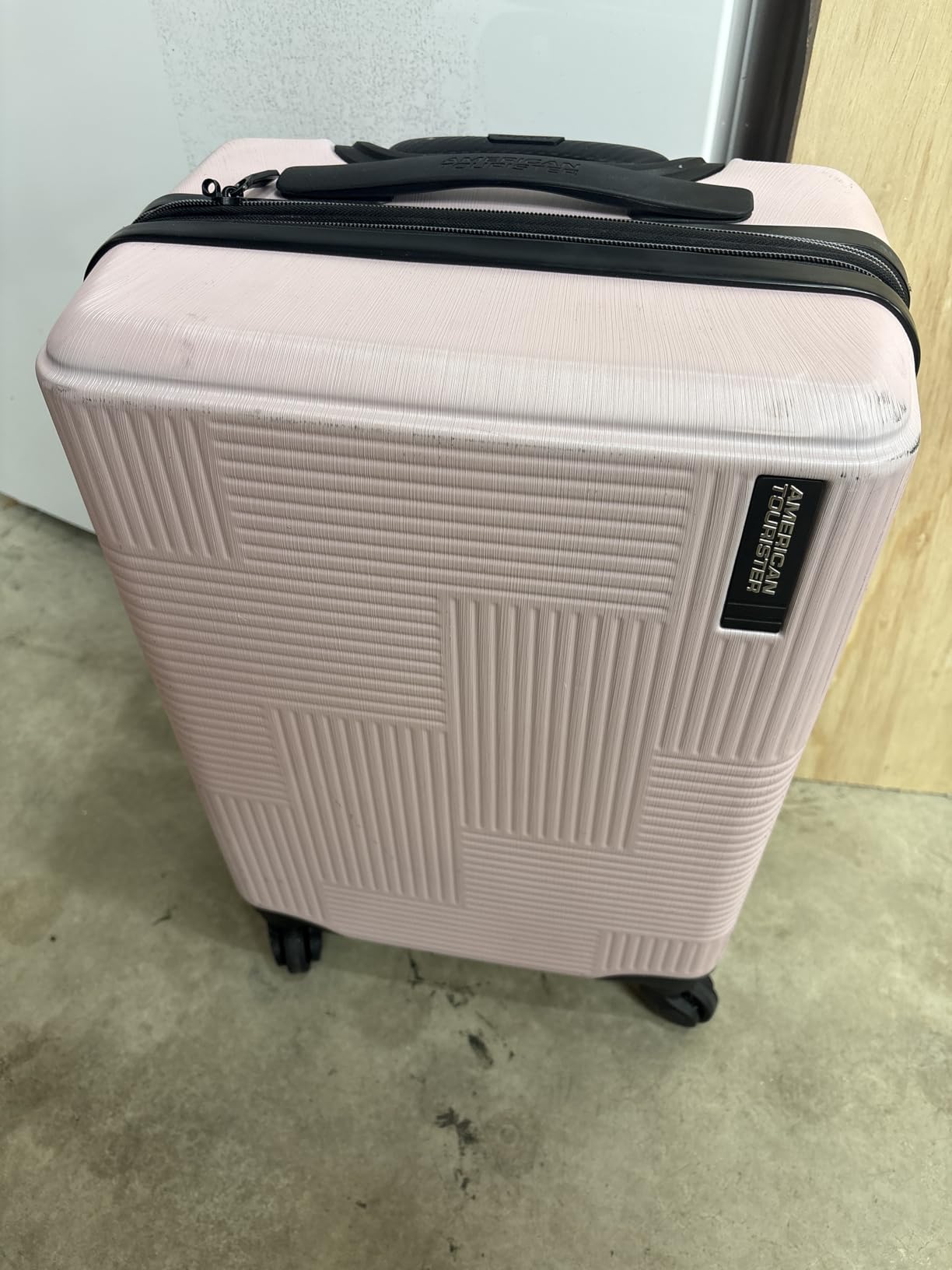 American Tourister Stratum XLT Expandable Hardside Luggage with Spinner Wheels, Blue Spruce, Carry-On 20-Inch customer photo 1