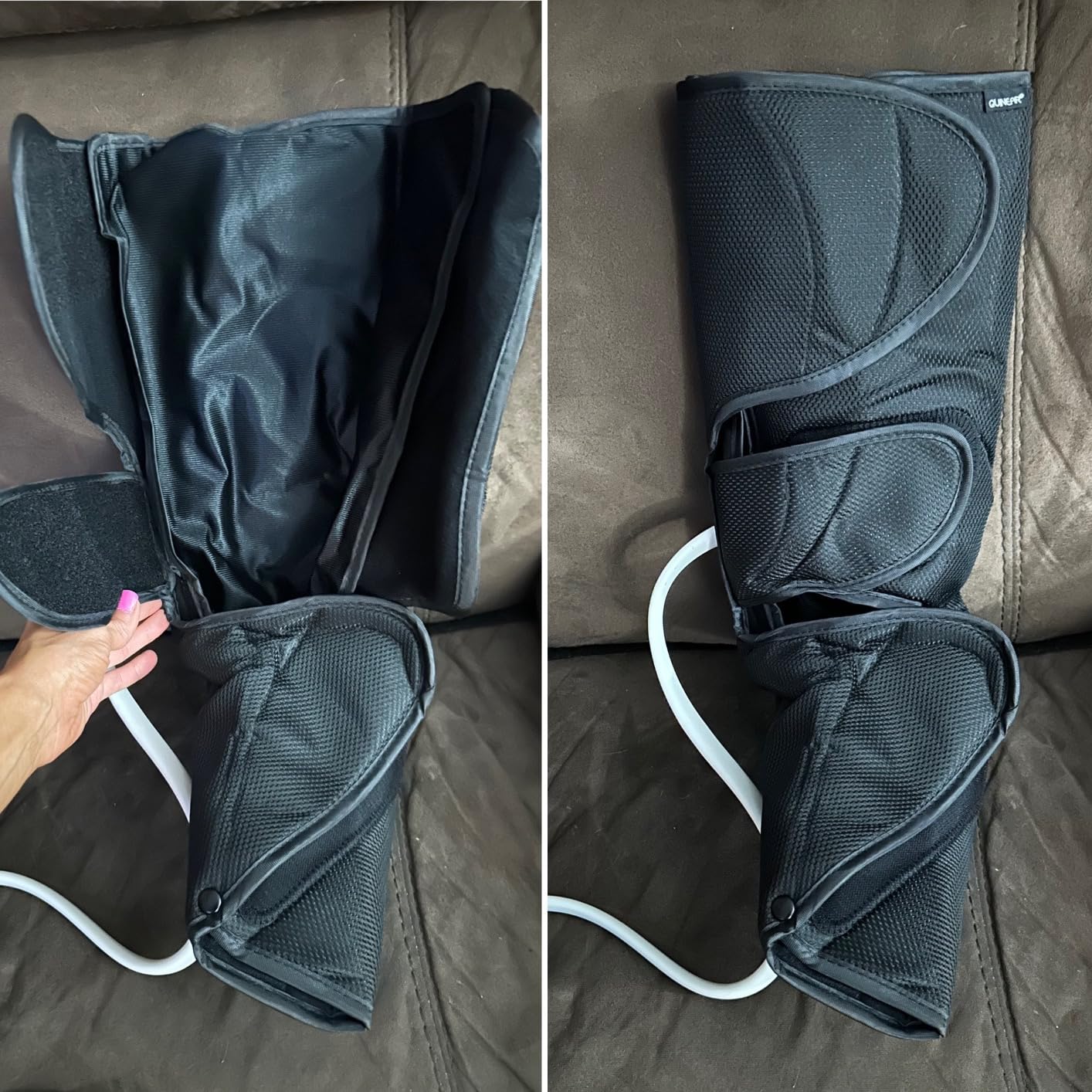QUINEAR Leg Massager with Heat and Air Compression, Foot and Calf Massager for Circulation and Pain, Compression Boots with 3modes and 3 Intensities customer photo 2
