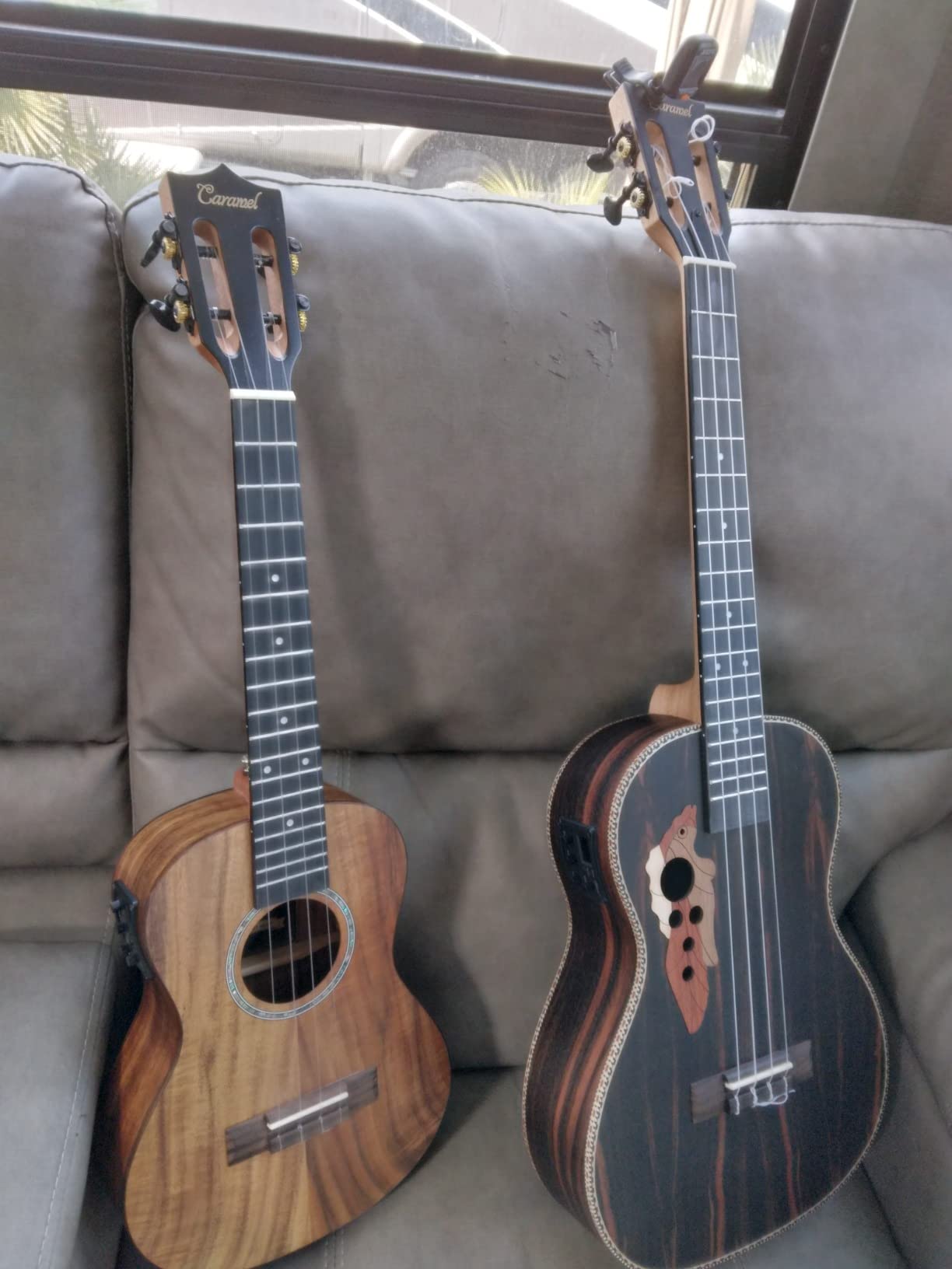 Caramel Ebony Wood Baritone Ukulele 30inch Electric Ukelele Kit customer photo 2