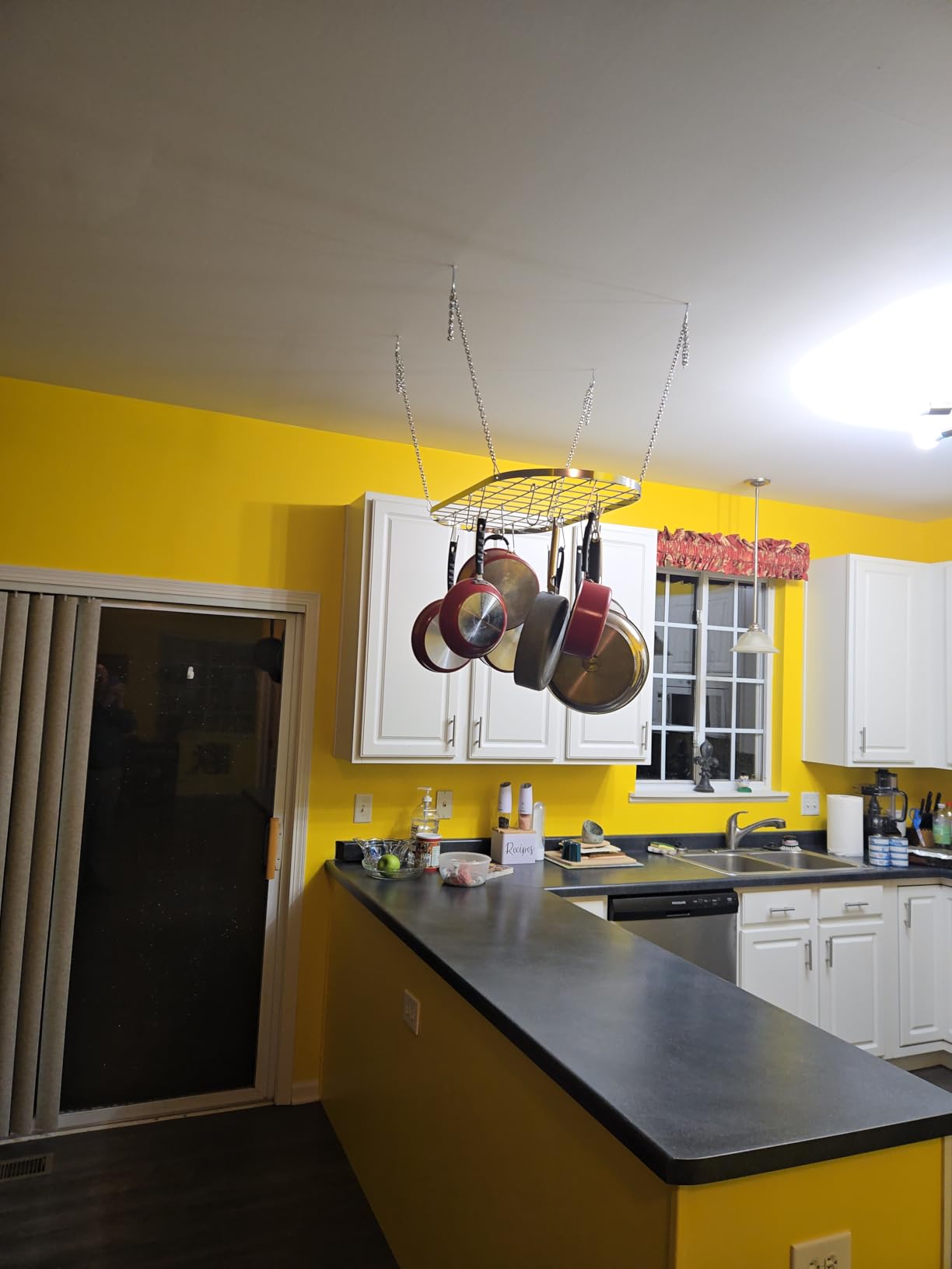 Vdomus Hanging Pot Rack - Ceiling Mount Kitchen Organizer for Pots and Pans with 15 Hooks - 33 x 17 Inches Heavy-Duty, Durable and Space-Saving Pan Holder customer photo 1
