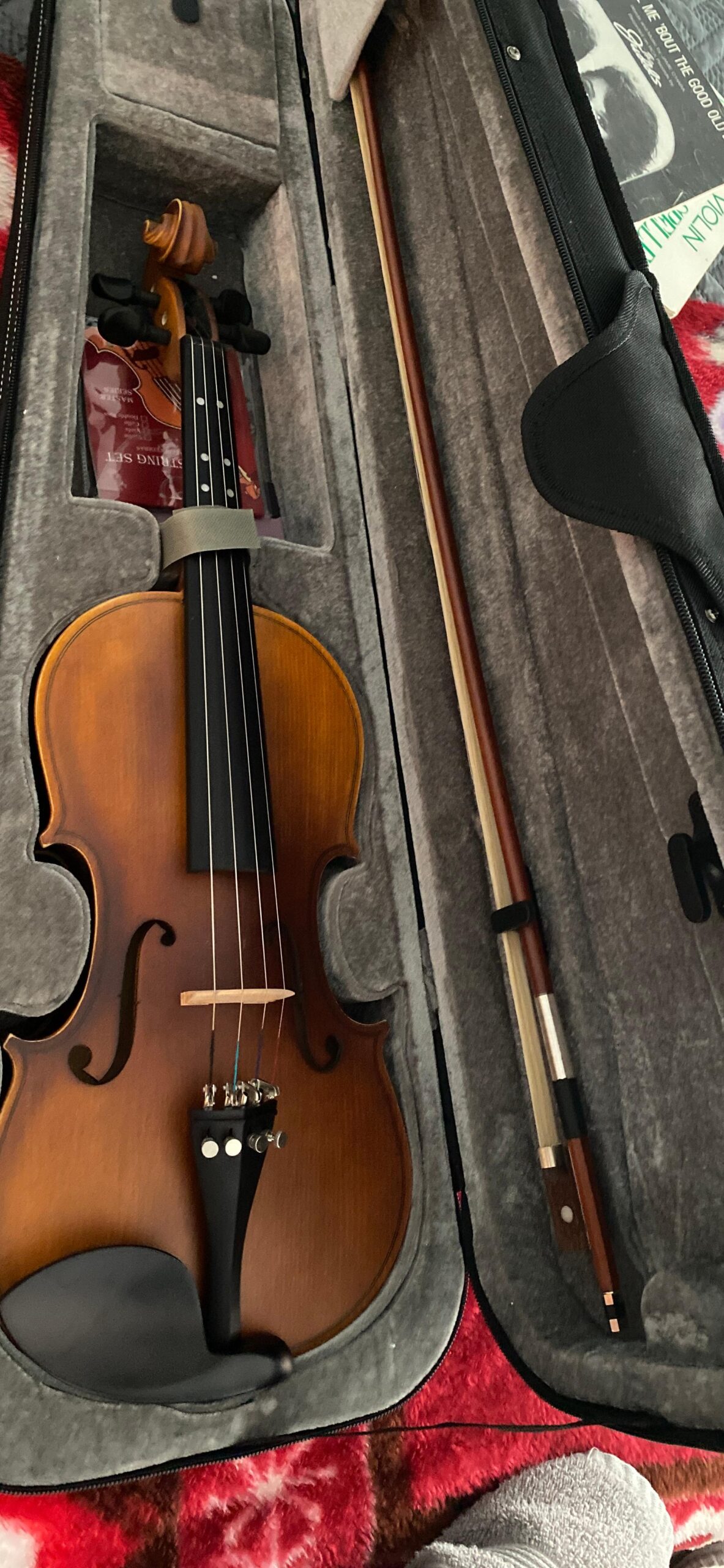 Eastar 4/4 Violin Set Full Size Fiddle Solidwood for Adults with Hard Case, Shoulder Rest, Rosin, Two Bows, Clip-on Tuner and Extra Strings, EVA-330 customer photo 2