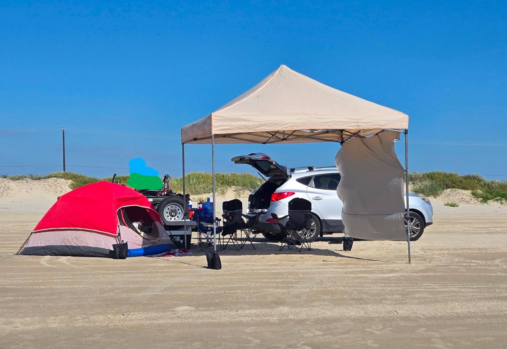 Yaheetech Heavy Duty Pop Up Canopy Tent, 10x15 Commercial Instant Shelter Tent, Outdoor Adjustable Canopy with Wheeled Bag, 4 Sandbags & 8 Stakes, White customer photo 1