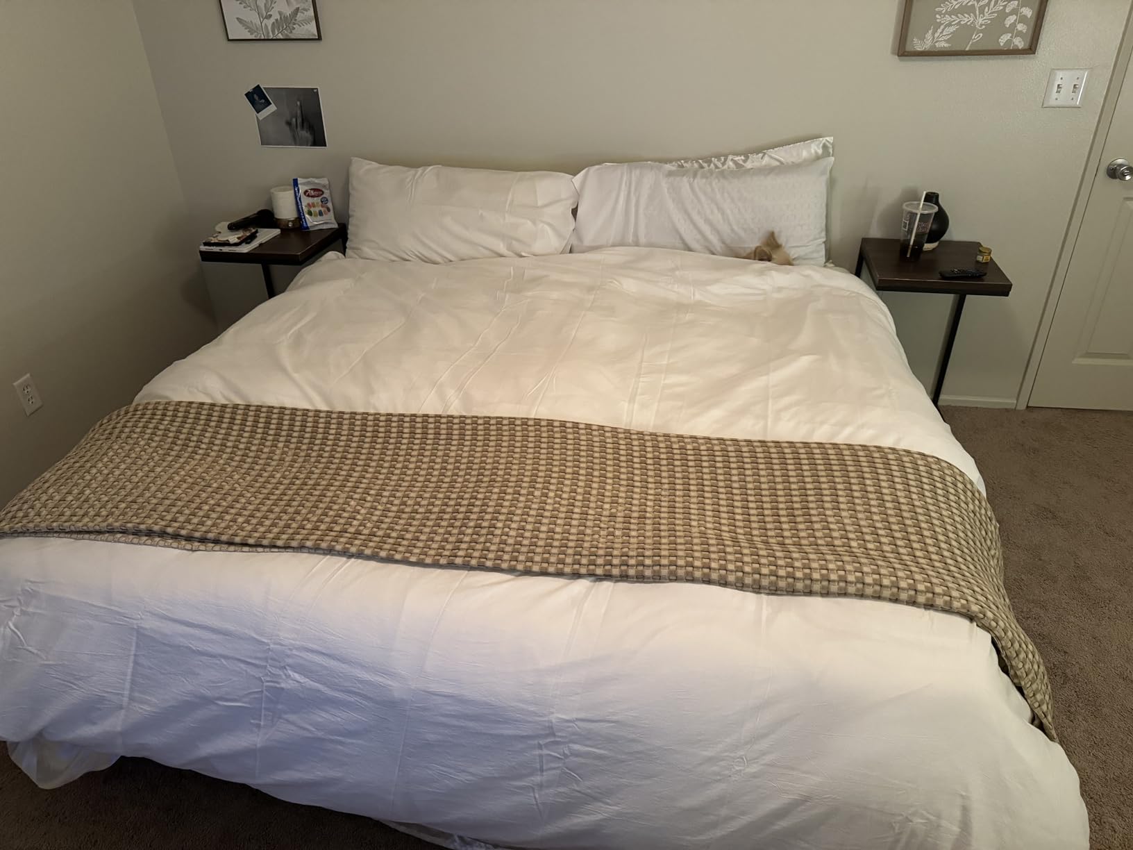 APSMILE Heavyweight Down Feather Fibers Comforter King Size - Ultra-Soft Luxury High Fill-Power Hotel-Style Thicker Winter Duvet Insert for Colder Weather/Sleeper (106x90, White) customer photo 2