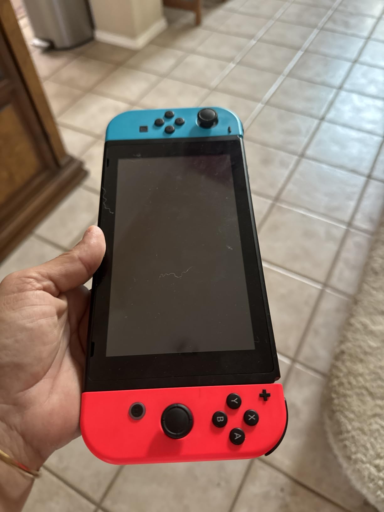 Nintendo Switch with Neon Blue and Neon Red Joy-Con customer photo 2