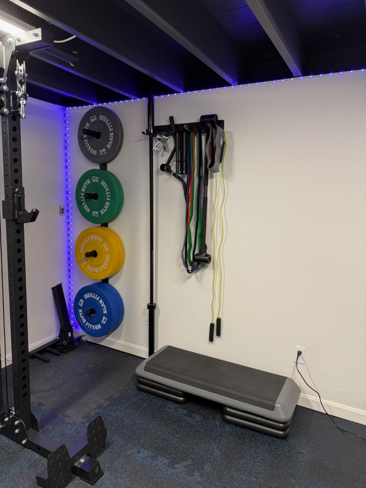 IRON AMERICAN USA Omega Beast Gym Storage Rack 11-Hook Heavy-Duty Gym Wall Organizer Gym Caddy Hanger - Gym Accessory Storage - Resistance Bands, Jump Ropes, Barbells, Lifting Belts, Cable Attachments customer photo 1